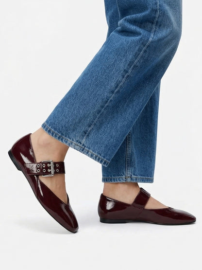 Montviro | Women’s Buckled Mary Jane Flats – Modern Edge