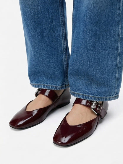 Montviro | Women’s Buckled Mary Jane Flats – Modern Edge