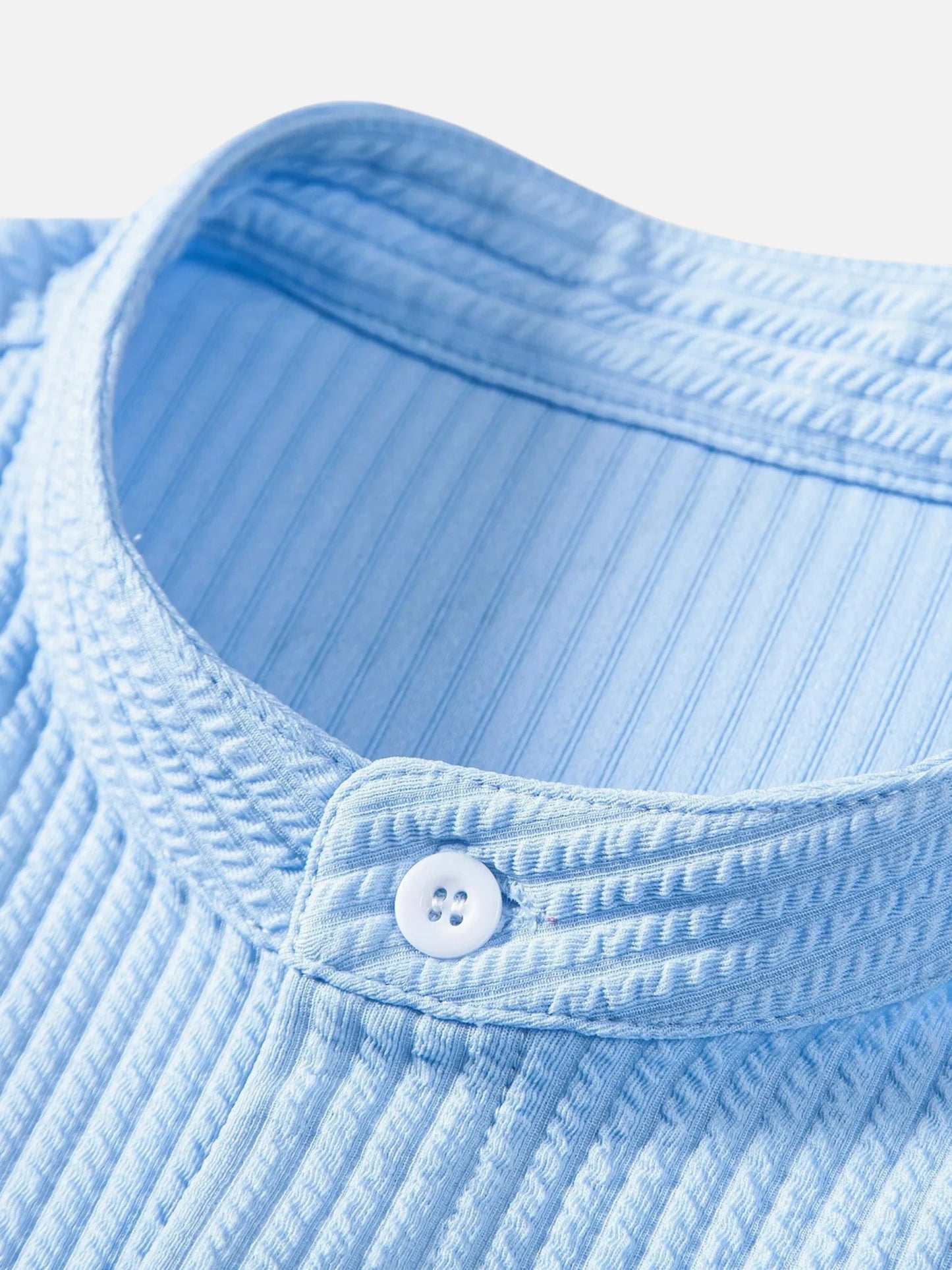 Montviro | Men’s Textured Shirt – Mandarin Collar Elegance
