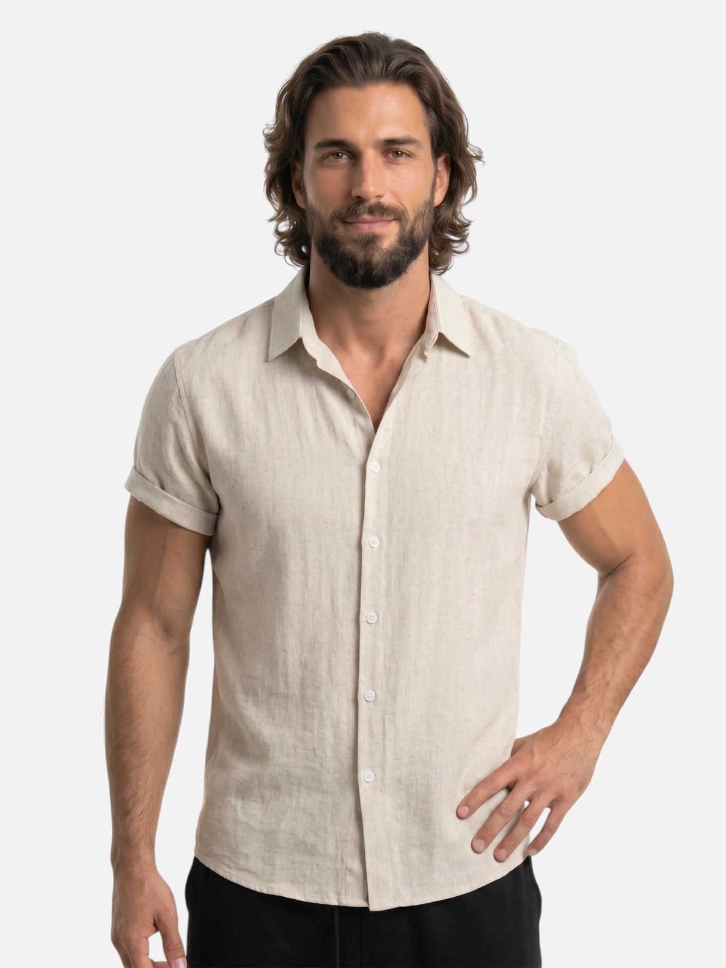 Montviro | Men’s Linen Style Shirt – Riviera Summer Elegance