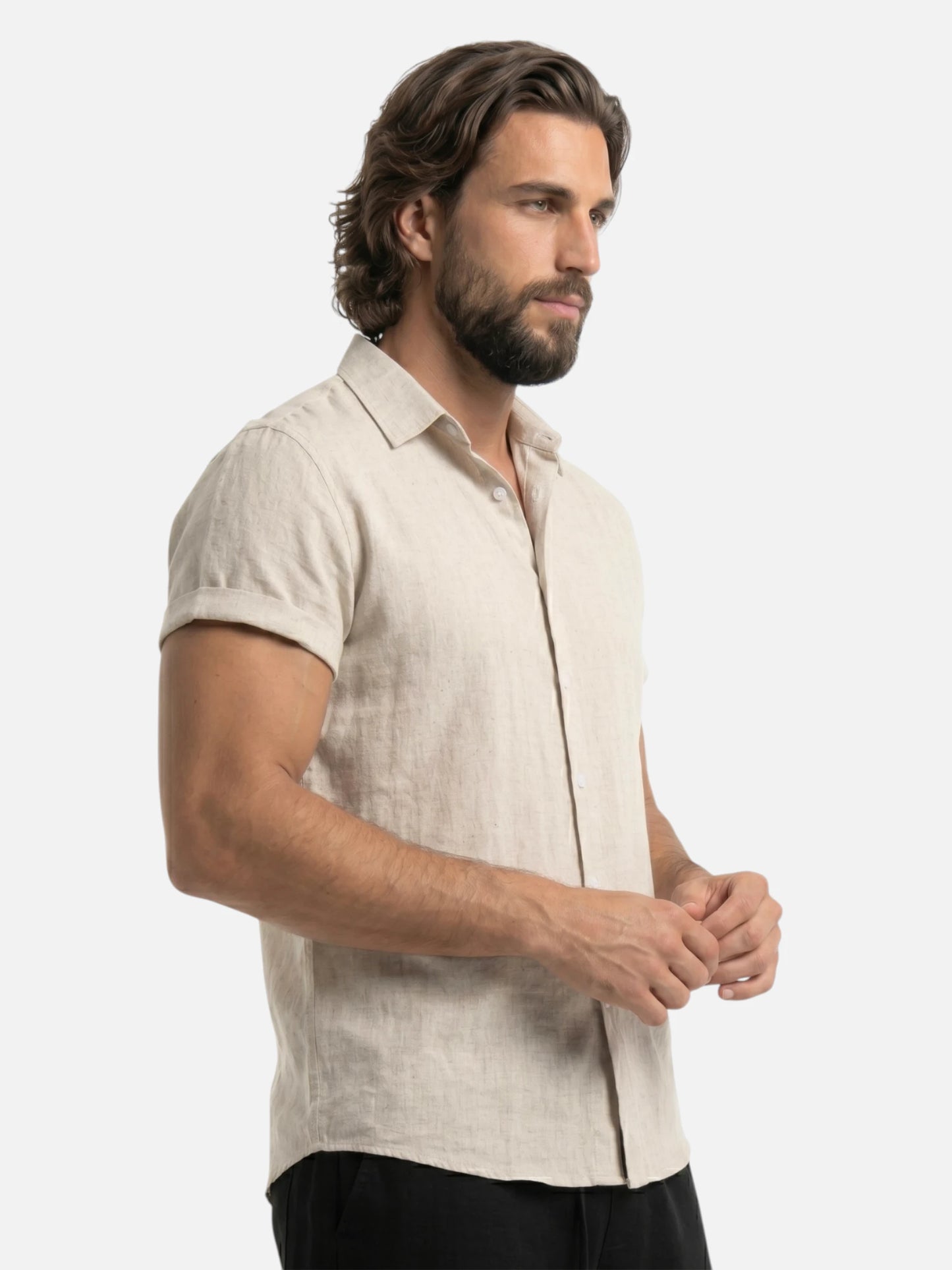 Montviro | Men’s Linen Style Shirt – Riviera Summer Elegance