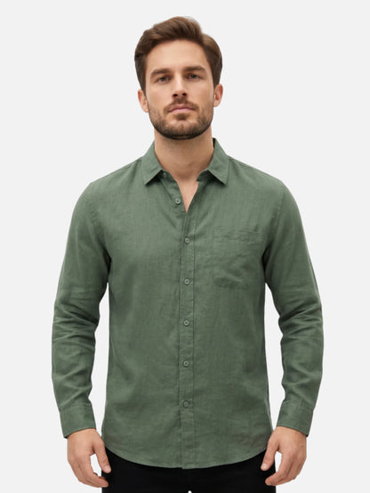 Montviro | Men’s Long Sleeve Shirt – Breathable Linen Style