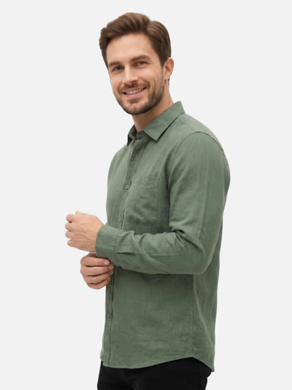 Montviro | Men’s Long Sleeve Shirt – Breathable Linen Style
