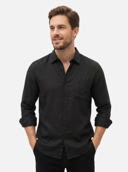 Montviro | Men’s Long Sleeve Shirt – Breathable Linen Style