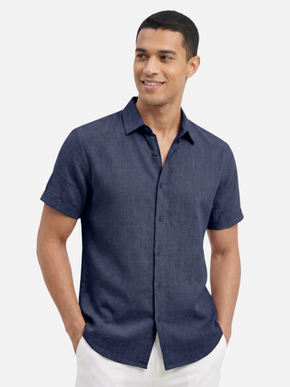 Montviro | Men’s Short Sleeve Shirt – Breathable Linen Style