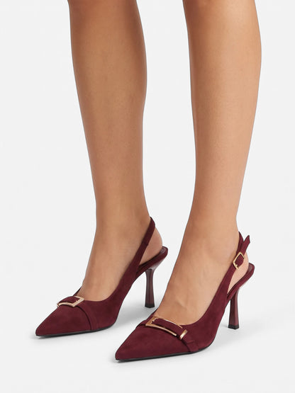 Montviro | Women’s Buckle Detail High Heels – Timeless Sophistication