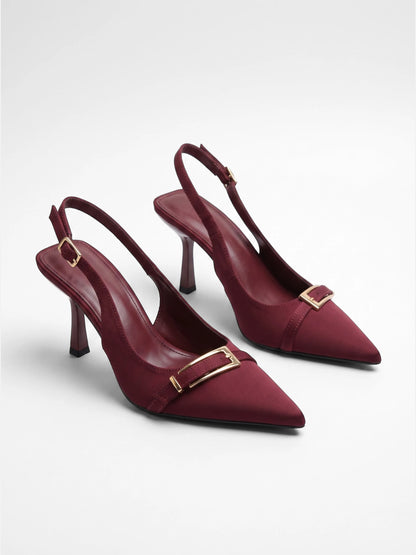 Montviro | Women’s Buckle Detail High Heels – Timeless Sophistication