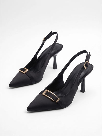 Montviro | Women’s Buckle Detail High Heels – Timeless Sophistication