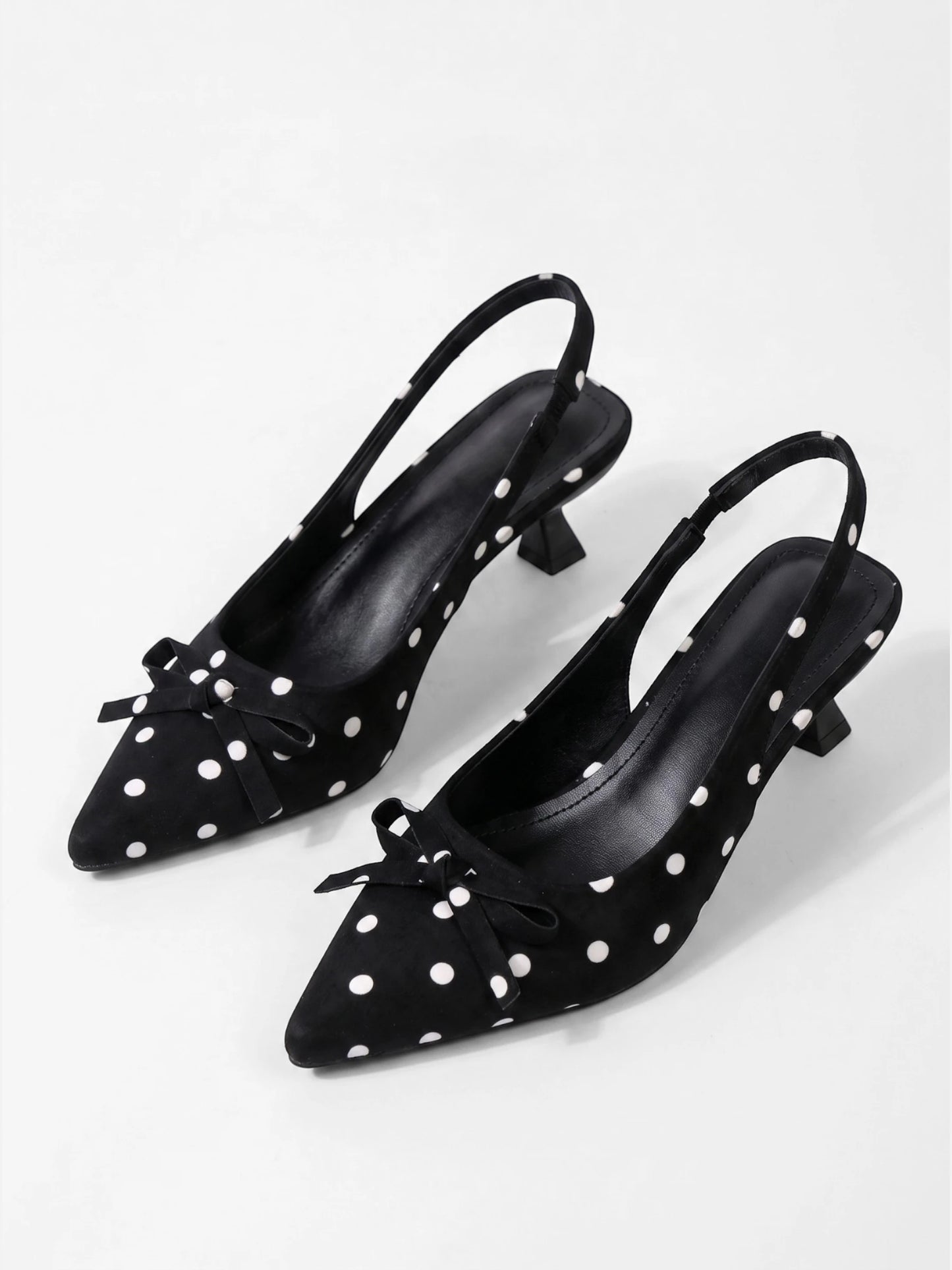 Montviro | Women’s Polka Dot Butterfly Bow Heels – Summer Elegance