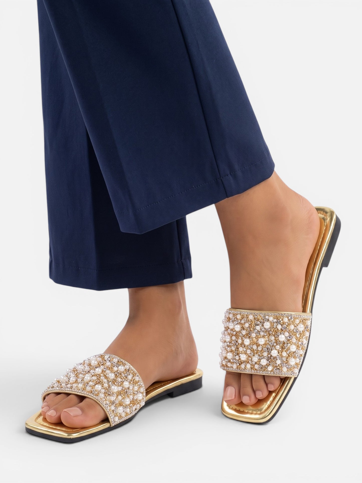 Montviro | Women’s Crystal Flat Sandals – Comfortable Beach Style