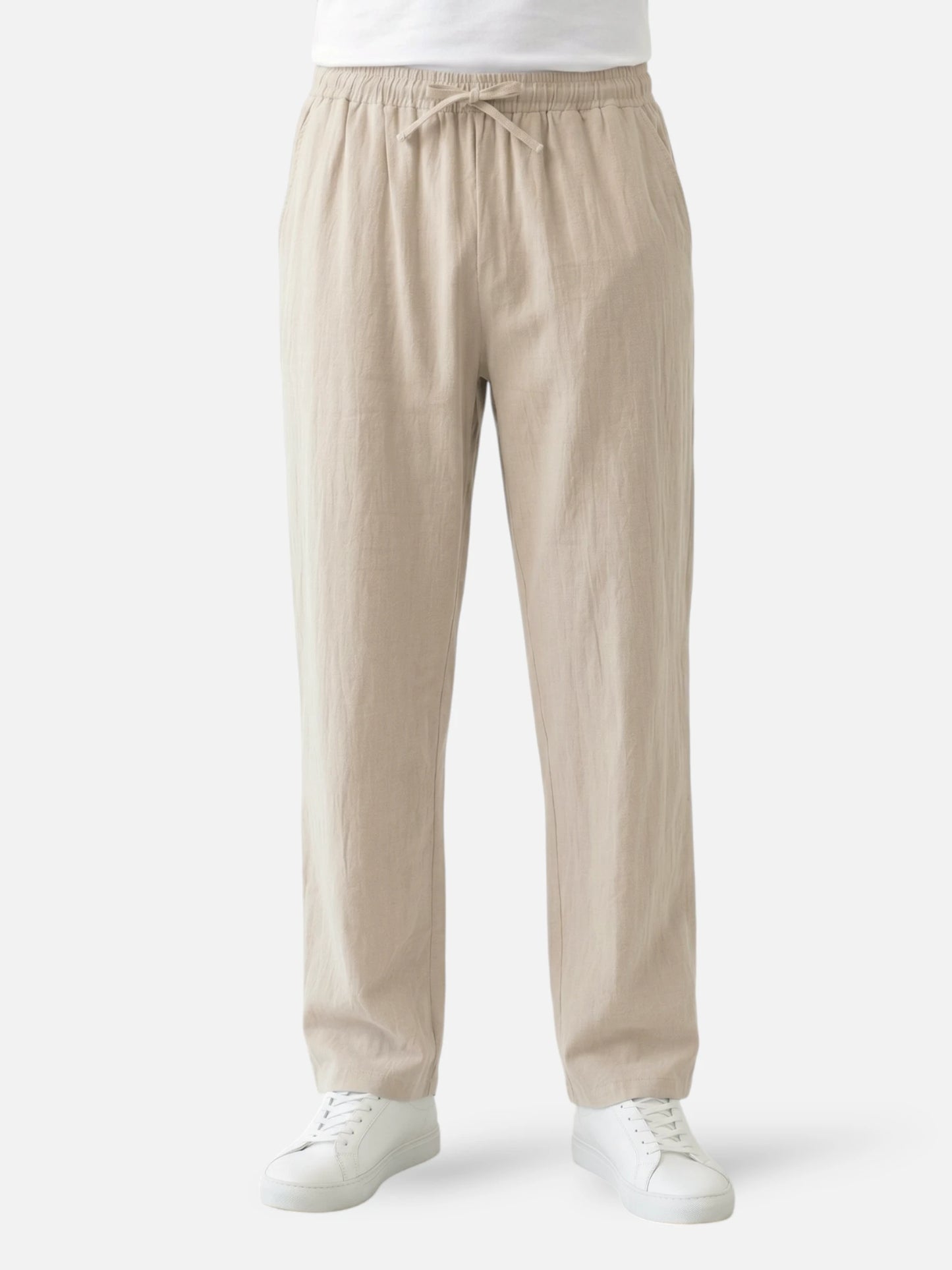 Montviro | Men’s Linen Style Trousers – Coastal Summer Elegance
