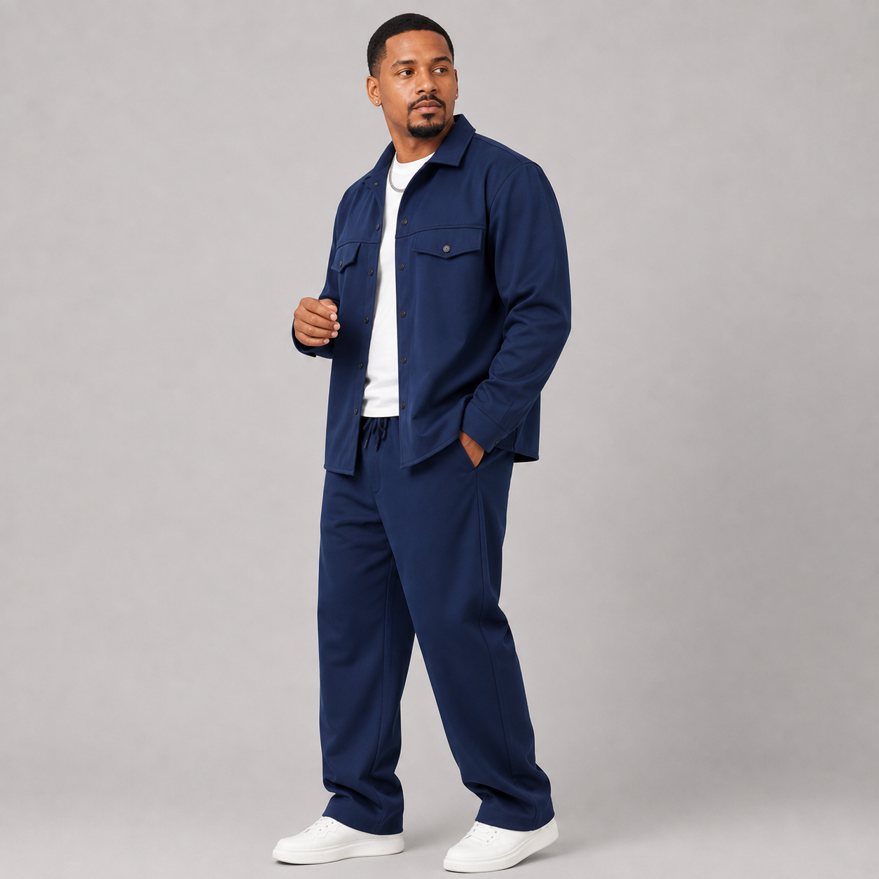 Montviro | Men's Knit Jacket & Pants Set, Regular Fit, Smart Casual