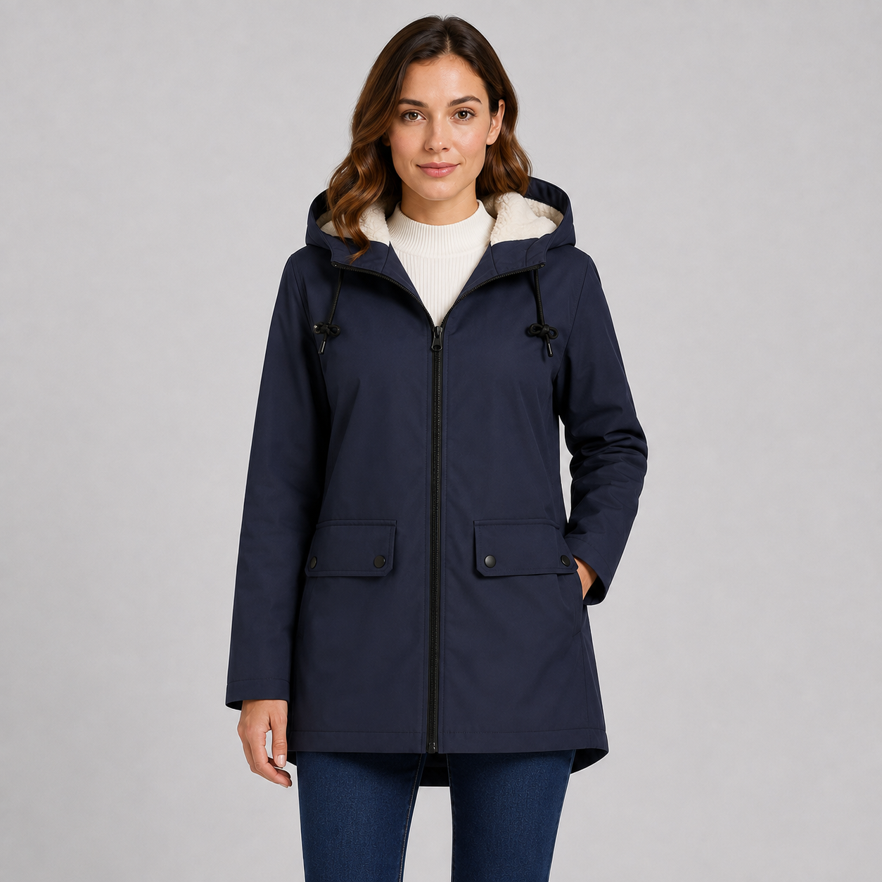 Montviro | Fleece-Lined Hoodie Full-Zip Warm Casual Winter Jacket