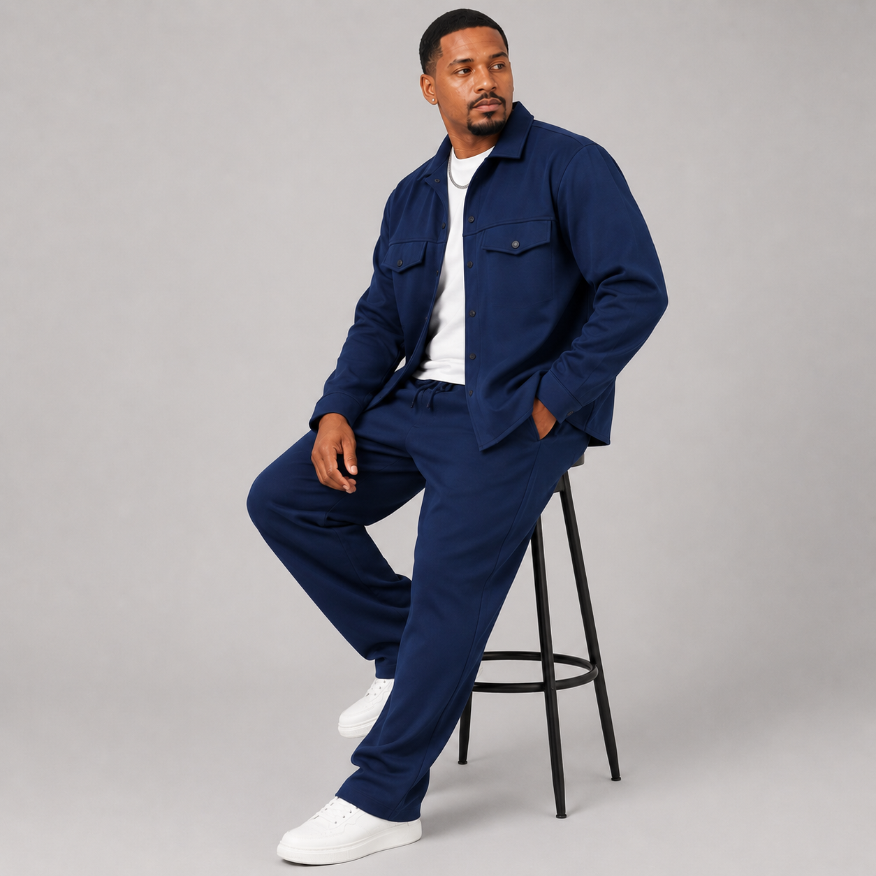 Montviro | Men's Knit Jacket & Pants Set, Regular Fit, Smart Casual