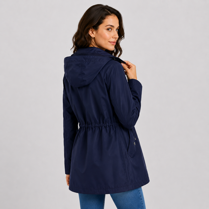 Montviro | Women's Plus Size Jacket Lightweight Hooded Cinched Waist