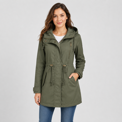 Montviro | Women’s Lightweight Hooded Windbreaker – Cotton Blend Jacket