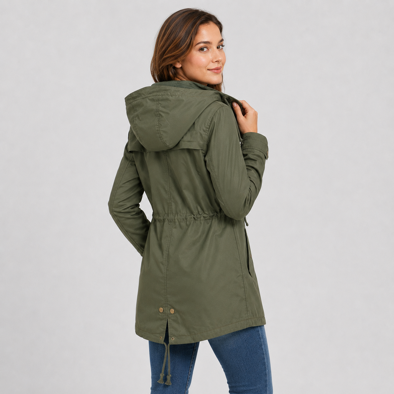 Montviro | Women’s Lightweight Hooded Windbreaker – Cotton Blend Jacket