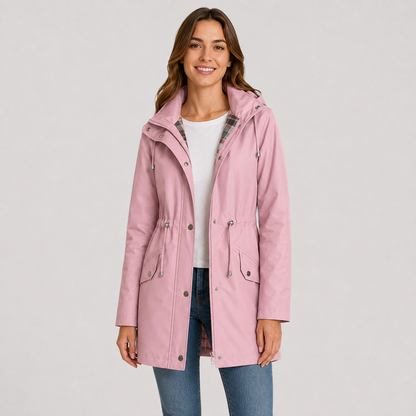 Montviro | Women's Plus Size Jacket Lightweight Hooded Cinched Waist