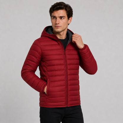 Montviro | Men's Quilted Hooded Jacket - Warm Winter Full Zip
