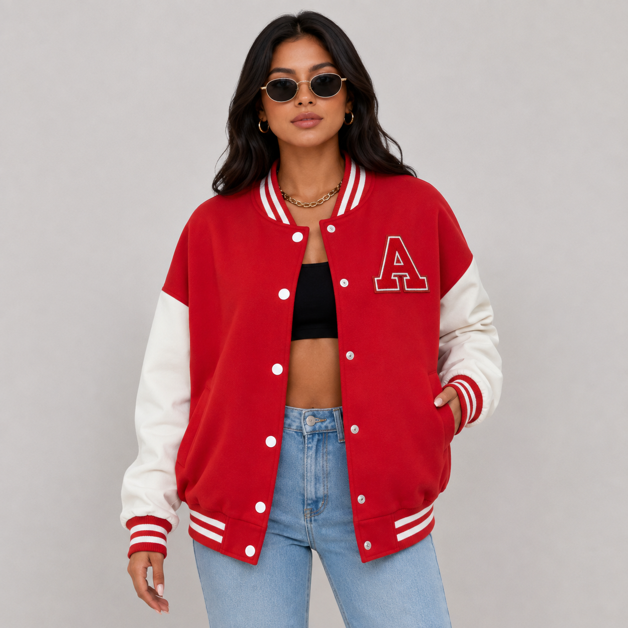 Montviro | Women's Varsity Jacket Long Sleeve Letter Graphic Fall Jacket