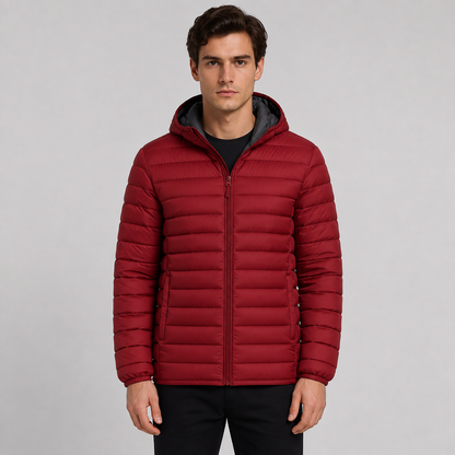 Montviro | Men's Quilted Hooded Jacket - Warm Winter Full Zip