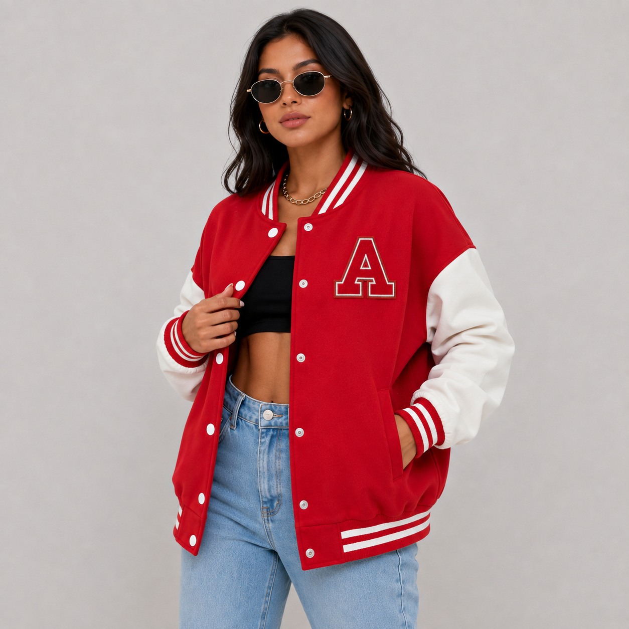 Montviro | Women's Varsity Jacket Long Sleeve Letter Graphic Fall Jacket