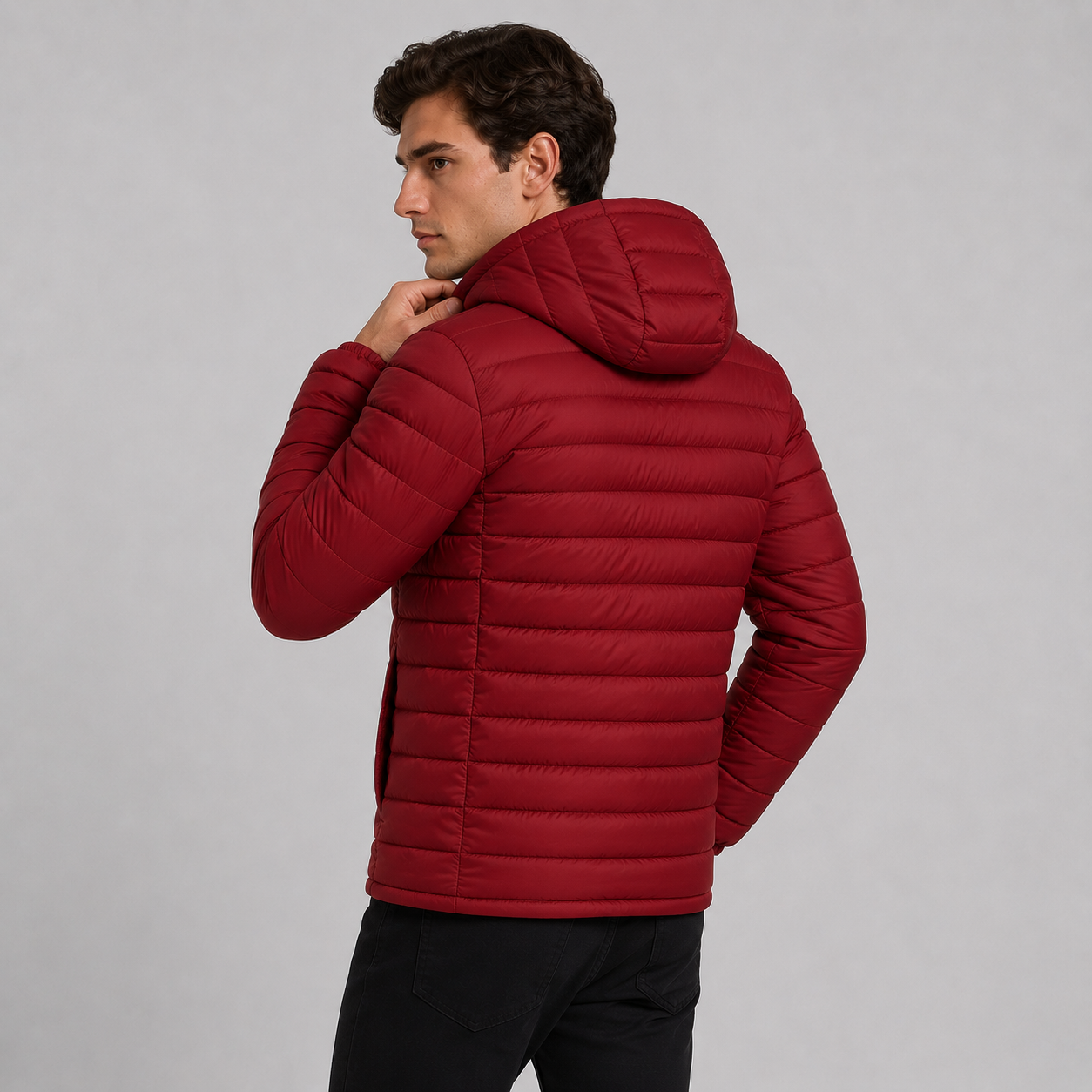 Montviro | Men's Quilted Hooded Jacket - Warm Winter Full Zip
