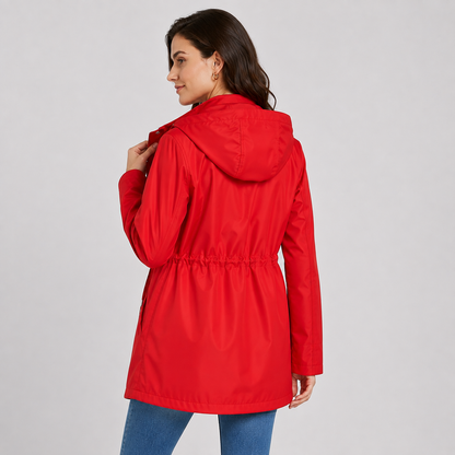 Montviro | Women's Plus Size Jacket Lightweight Hooded Cinched Waist