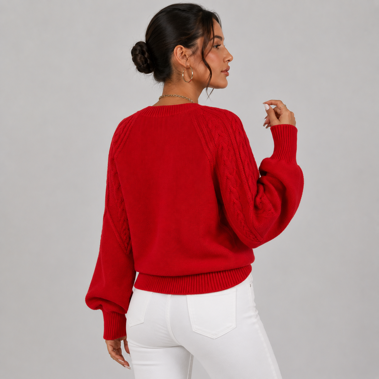 Montviro | Women's Plus Size Sweater – High Stretch Knit Fall Winter Pullover
