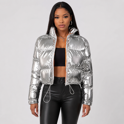 Montviro | Women's Winter Jacket – Thickened Full Zip Short Coat – Long Sleeve