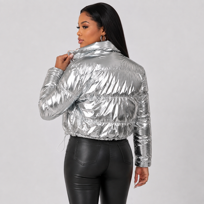Montviro | Women's Winter Jacket – Thickened Full Zip Short Coat – Long Sleeve