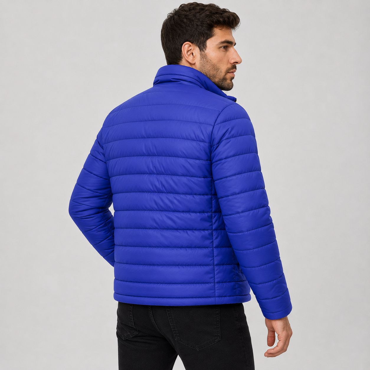 Montviro | Men's Quilted Jacket Warm Stand Collar Casual Zip Coat