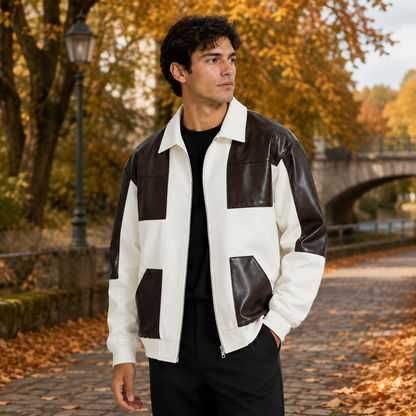 Montviro | Men’s Bomber Jacket Lightweight Zip-Up Color Block