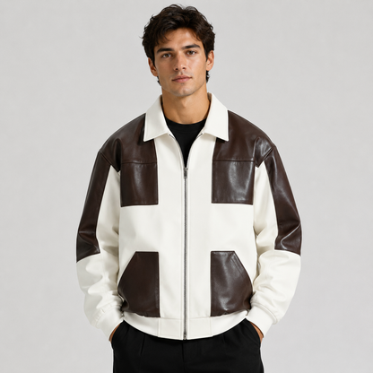 Montviro | Men’s Bomber Jacket Lightweight Zip-Up Color Block