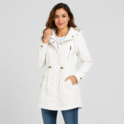 Montviro | Women’s Lightweight Hooded Windbreaker – Cotton Blend Jacket
