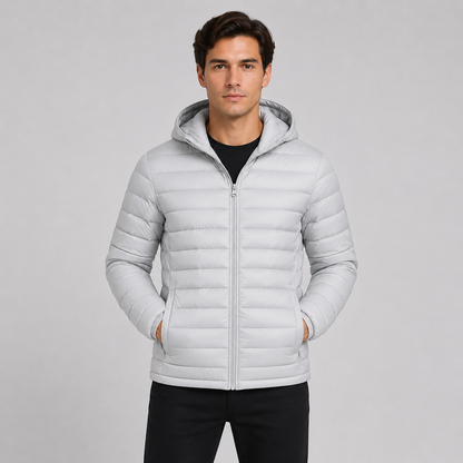 Montviro | Men's Quilted Hooded Jacket - Warm Winter Full Zip