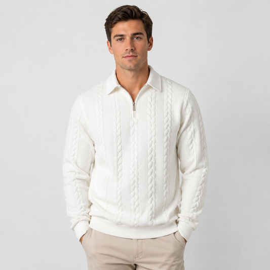 Montviro | Men's Quarter-Zip Sweater – Knit Pullover for Fall & Winter