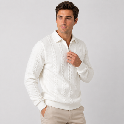 Montviro | Men's Quarter-Zip Sweater – Knit Pullover for Fall & Winter