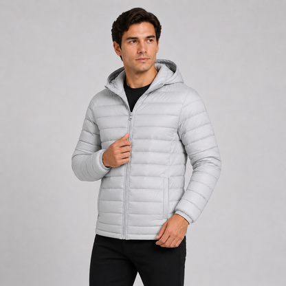 Montviro | Men's Quilted Hooded Jacket - Warm Winter Full Zip