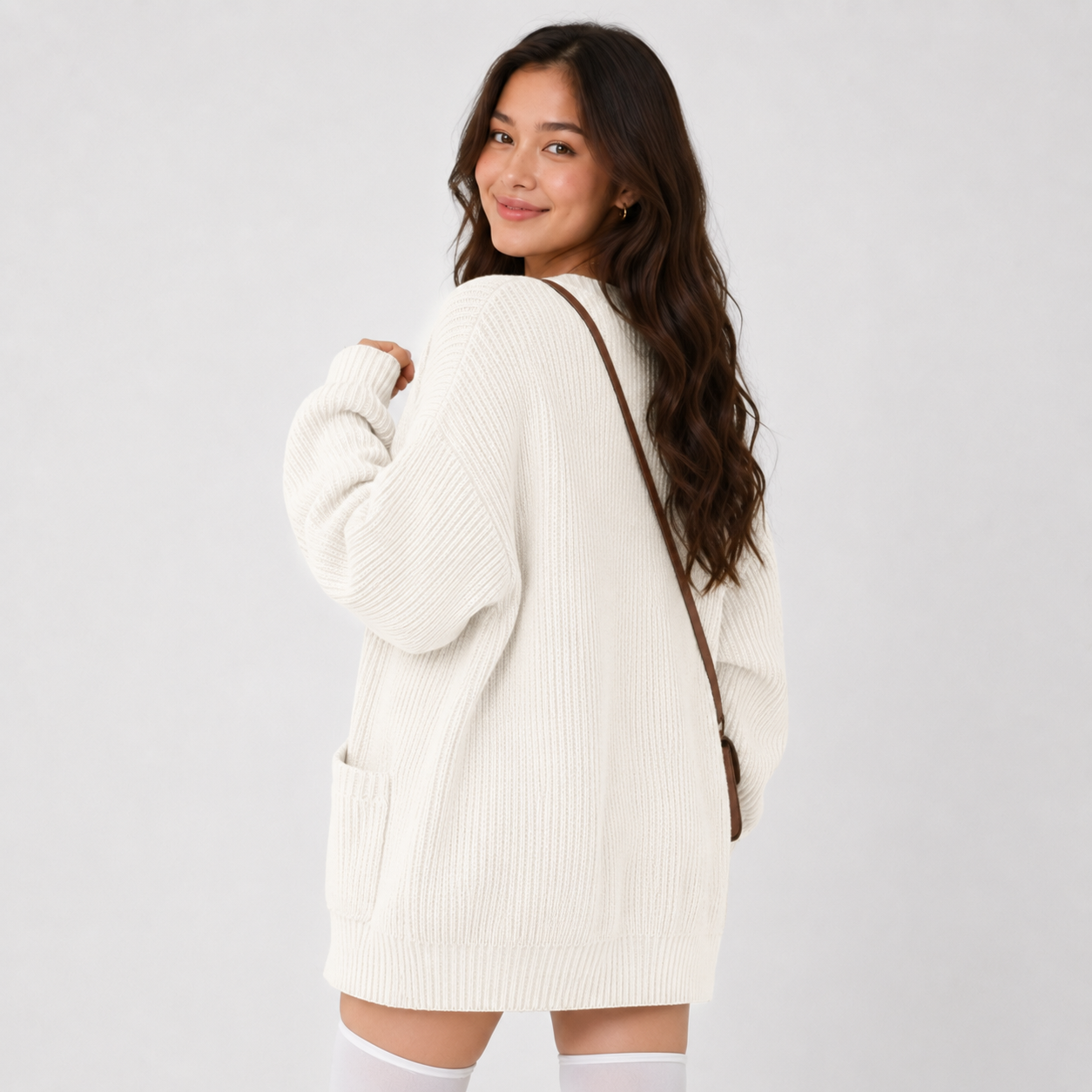 Montviro | Women’s Cardigan V-Neck Knit Single Button Classic Fit