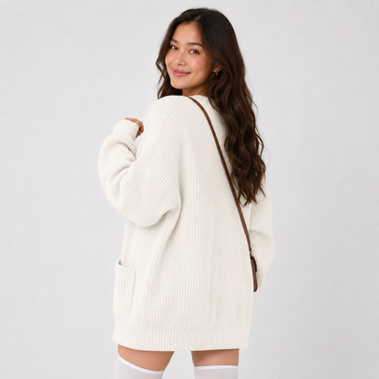 Montviro | Women’s Cardigan V-Neck Knit Single Button Classic Fit