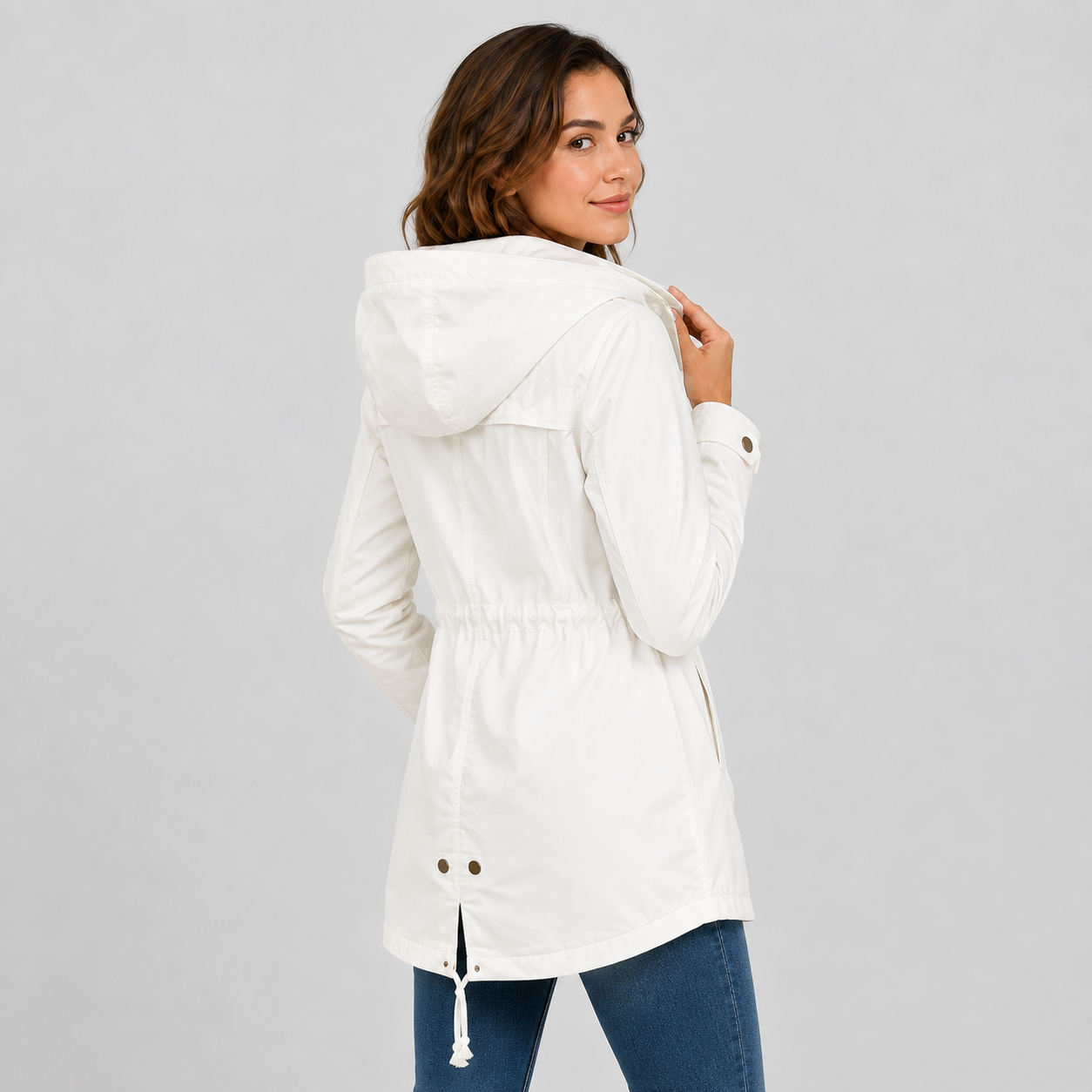 Montviro | Women’s Lightweight Hooded Windbreaker – Cotton Blend Jacket