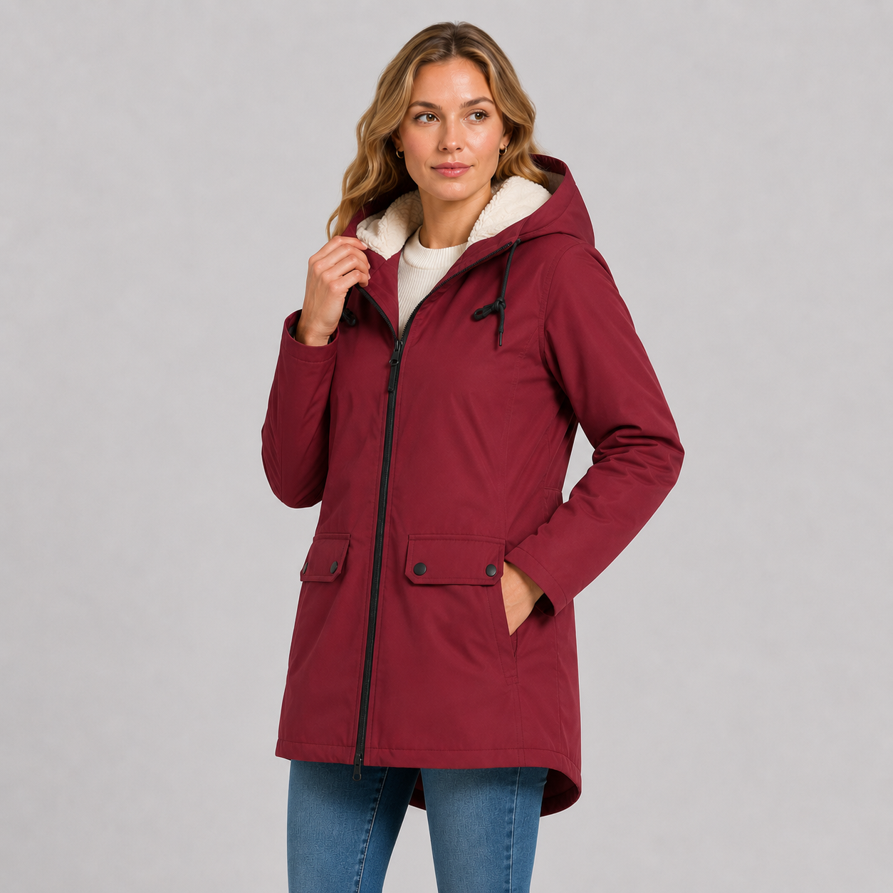 Montviro | Fleece-Lined Hoodie Full-Zip Warm Casual Winter Jacket
