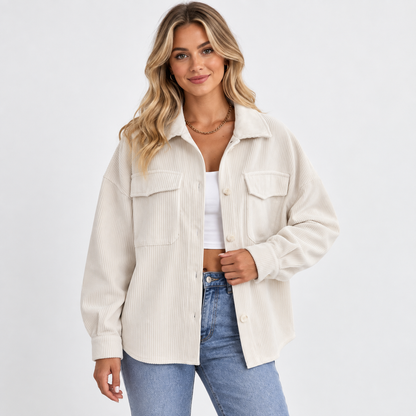 Montviro | Women's Lapel Jacket - Single Breasted Loose Fit Style