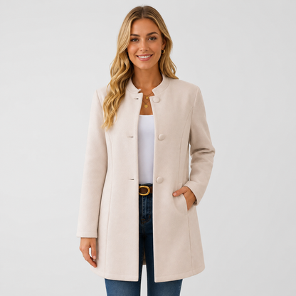 Montviro | Women's Stand Collar Jacket - Button-Up Fall Winter Style