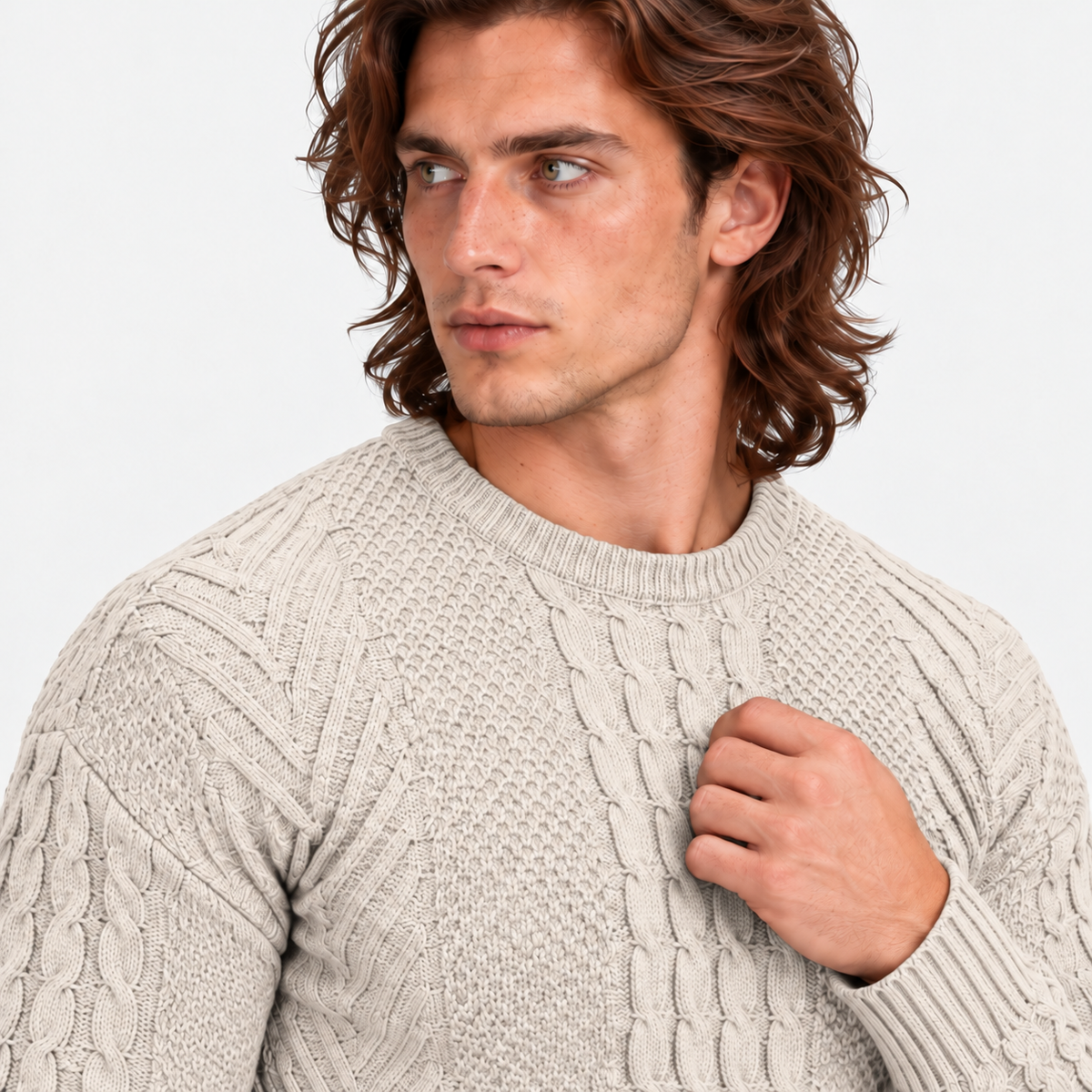 Montviro | Men's Knit Sweater Crew Neck Soft Pullover Fall Winter Top