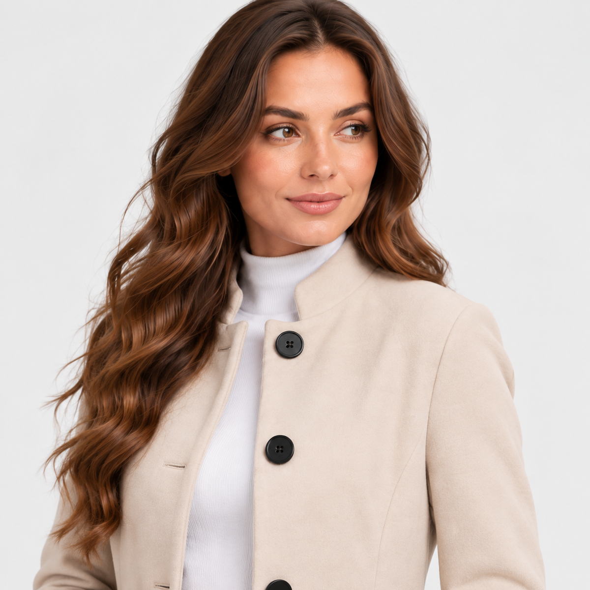 Montviro | Women’s Elegant Long Sleeve Jacket Flared Hem Commuter Coat