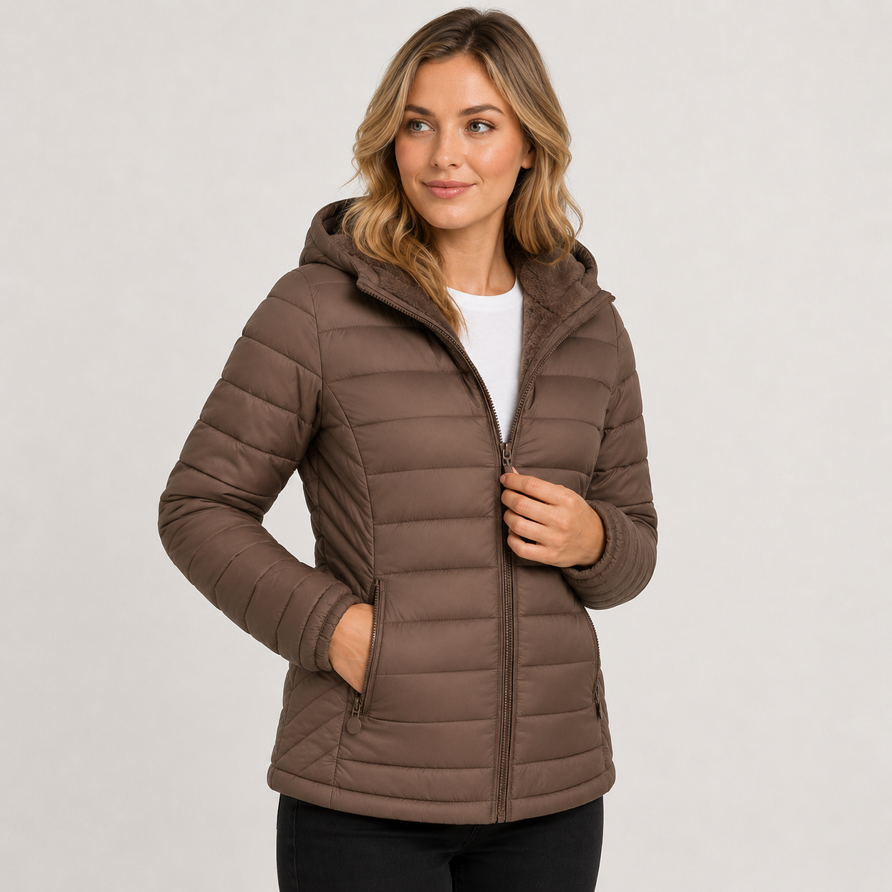 Montviro | Women's Hooded Padded Coat - Lightweight Casual Outerwear