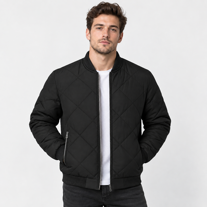 Montviro | Men's Stand Collar Winter Jacket - Lined Zip Front