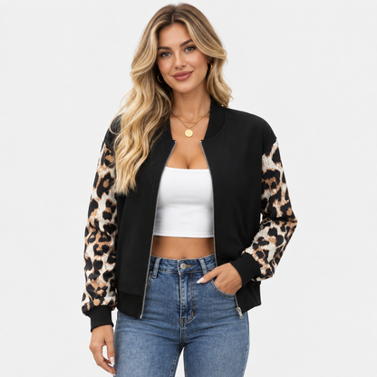 Montviro | Women's Baseball Collar Jacket - Elegant Solid Color Style